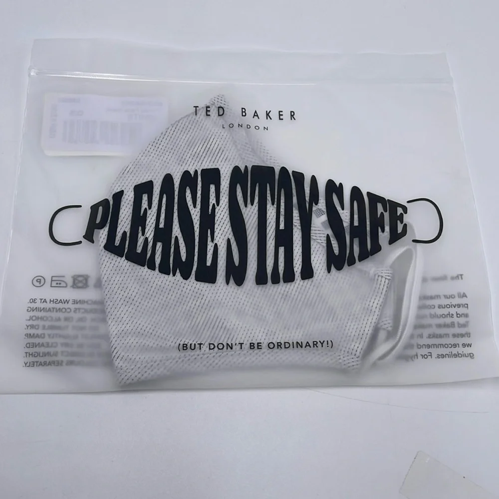 TED BAKER LONDON Reversible Reusable FACE MASK  NWT  OS